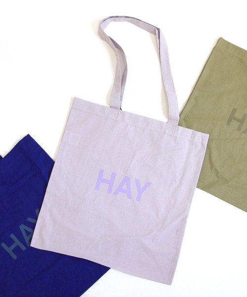 HAY(ヘイ)の「ヘイ トートバッグ コットンキャンバス HAY Tote Bag(トートバッグ・レディース・ブルー/オリーブ/オレンジ/ラベンダー/ネイビー/バーガンディー/レッド/ダークブラウン・ONE SIZE)」の12枚目の写真