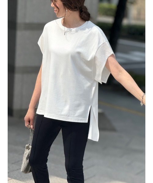 【セール】シアースリーブデザインTシャツ（Tシャツ/カットソー）｜Day and Grade（デイアンドグレイド）