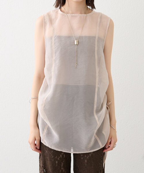 mystic（ミスティック）の「【3色展開】シアーノースリブラウス（シャツ/ブラウス・レディース・ブルー/ブラック/ベージュ・FREE）」の22枚目の写真