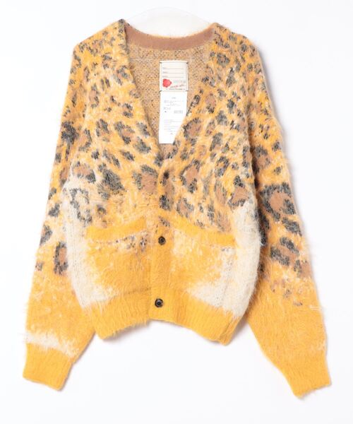 SEVESKIG(セヴシグ)の「SEVESKIG/セブシグ/Fading Leopard Knit(カーディガン/ボレロ・メンズ・ブルー/イエロー・M/L)」の3枚目の写真