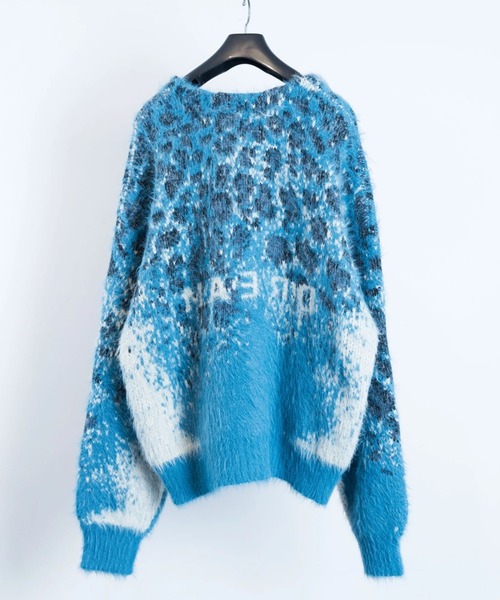 SEVESKIG(セヴシグ)の「SEVESKIG/セブシグ/Fading Leopard Knit(カーディガン/ボレロ・メンズ・ブルー/イエロー・M/L)」の6枚目の写真
