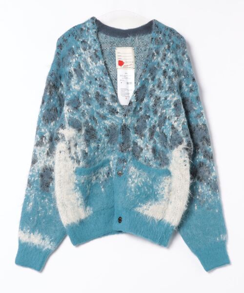 SEVESKIG(セヴシグ)の「SEVESKIG/セブシグ/Fading Leopard Knit(カーディガン/ボレロ・メンズ・ブルー/イエロー・M/L)」の12枚目の写真