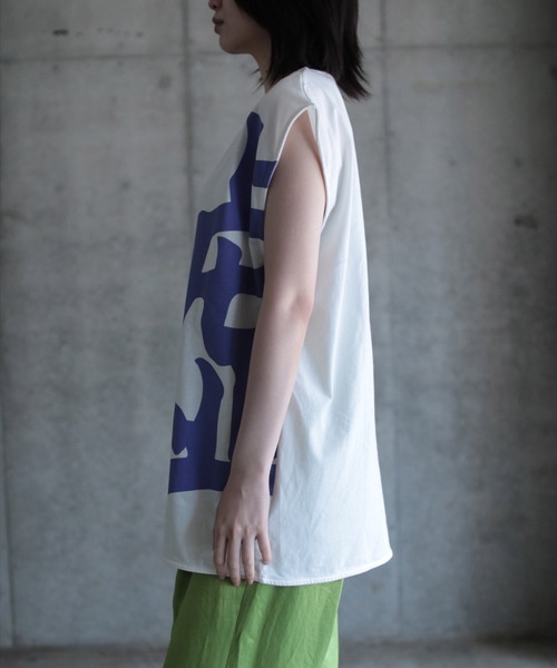 【セール】LIE PRINTED SLEVELESS TOP（Tシャツ/カットソー）｜G.V.G.V.（ジーヴィージーヴィー）