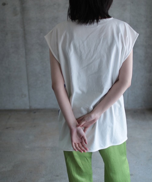 【セール】LIE PRINTED SLEVELESS TOP（Tシャツ/カットソー）｜G.V.G.V.（ジーヴィージーヴィー）