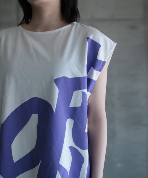 【セール】LIE PRINTED SLEVELESS TOP（Tシャツ/カットソー）｜G.V.G.V.（ジーヴィージーヴィー）