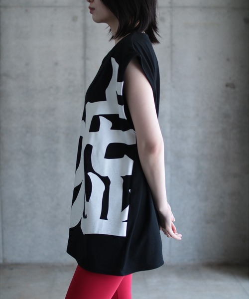 【セール】LIE PRINTED SLEVELESS TOP（Tシャツ/カットソー）｜G.V.G.V.（ジーヴィージーヴィー）