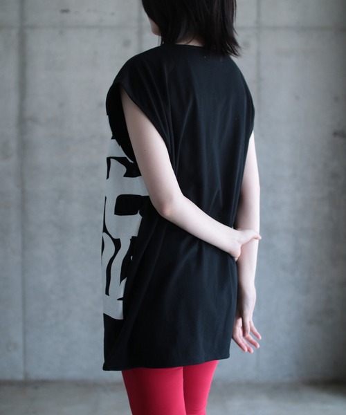 【セール】LIE PRINTED SLEVELESS TOP（Tシャツ/カットソー）｜G.V.G.V.（ジーヴィージーヴィー）