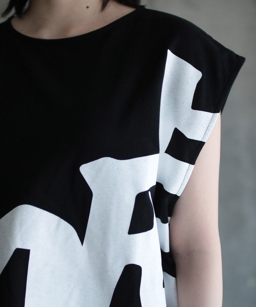 【セール】LIE PRINTED SLEVELESS TOP（Tシャツ/カットソー）｜G.V.G.V.（ジーヴィージーヴィー）