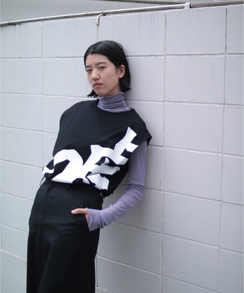 【セール】LIE PRINTED SLEVELESS TOP（Tシャツ/カットソー）｜G.V.G.V.（ジーヴィージーヴィー）