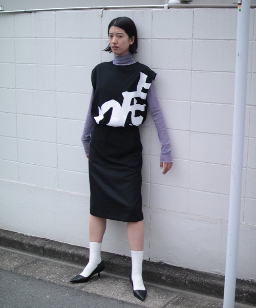 【セール】LIE PRINTED SLEVELESS TOP（Tシャツ/カットソー）｜G.V.G.V.（ジーヴィージーヴィー）