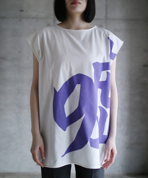 【セール】LIE PRINTED SLEVELESS TOP（Tシャツ/カットソー）｜G.V.G.V.（ジーヴィージーヴィー）