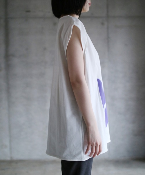 【セール】LIE PRINTED SLEVELESS TOP（Tシャツ/カットソー）｜G.V.G.V.（ジーヴィージーヴィー）