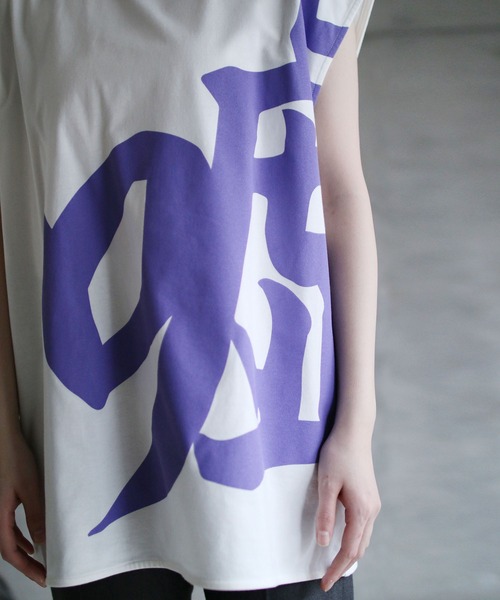 【セール】LIE PRINTED SLEVELESS TOP（Tシャツ/カットソー）｜G.V.G.V.（ジーヴィージーヴィー）