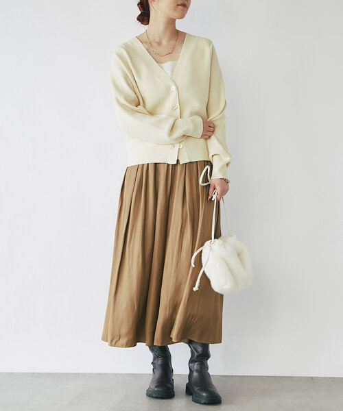 un dix cors（アンディコール）の「ファー巾着バッグ（ハンドバッグ・レディース・ブラック/グレー/ホワイト・FREE）」の18枚目の写真