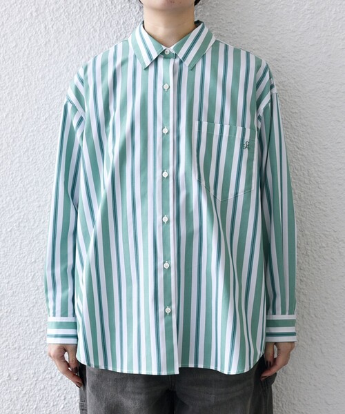 SHIPS any:〈洗濯機可能〉REPREVE レギュラーカラー ルーズ ポケット