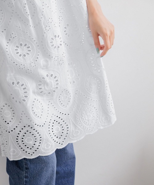 おおみい　ぺージ セール】スカラップレースミニワンピース 126521（ワンピース