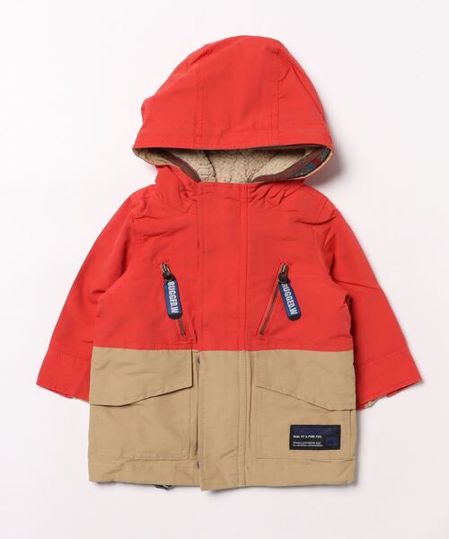 RUGGEDWORKS（ラゲッドワークス）の「切替マウンテンジャケット（その他アウター・キッズ・レッド/マスタード・80ｃｍ）」の2枚目の写真