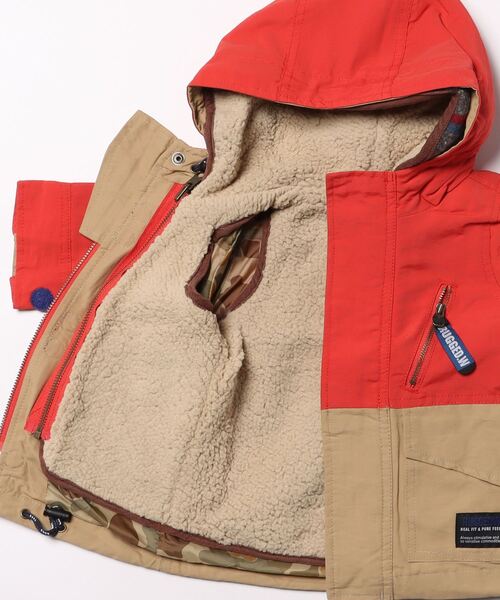 RUGGEDWORKS（ラゲッドワークス）の「切替マウンテンジャケット（その他アウター・キッズ・レッド/マスタード・80ｃｍ）」の4枚目の写真