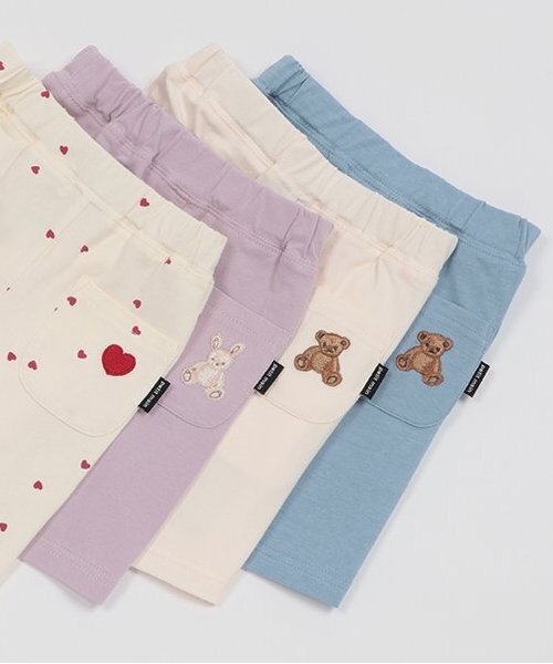 petit main(プティマイン)の「【プティプラ】GIRLSカットショーパン(スウェットパンツ・キッズ・オフホワイト/サックスブルー/レッド/ラベンダー・80cm/90cm/100cm/110cm/120cm/130cm)」の6枚目の写真