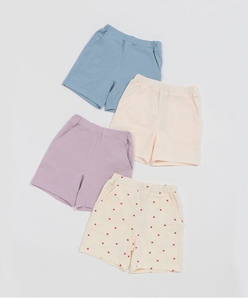 petit main(プティマイン)の「【プティプラ】GIRLSカットショーパン(スウェットパンツ・キッズ・オフホワイト/サックスブルー/レッド/ラベンダー・80cm/90cm/100cm/110cm/120cm/130cm)」の8枚目の写真