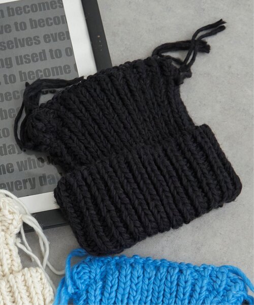 VENCEEXCHANGE（ヴァンスエクスチェンジ）の「ローゲージねこみみニット帽/猫耳/ネコ（ニットキャップ/ビーニー・レディース・アイボリー/ブラック/ブルー・FREE）」の18枚目の写真