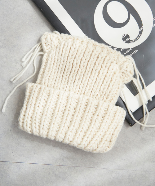 VENCEEXCHANGE（ヴァンスエクスチェンジ）の「ローゲージねこみみニット帽/猫耳/ネコ（ニットキャップ/ビーニー・レディース・アイボリー/ブラック/ブルー・FREE）」の5枚目の写真