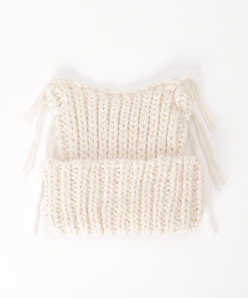 VENCEEXCHANGE（ヴァンスエクスチェンジ）の「ローゲージねこみみニット帽/猫耳/ネコ（ニットキャップ/ビーニー・レディース・アイボリー/ブラック/ブルー・FREE）」の9枚目の写真