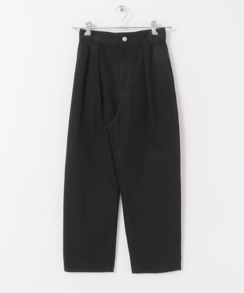 FORK&SPOON（フォークアンドスプーン）の「FORK&SPOON　ソフトツイストデニムインタックパンツ（デニムパンツ・レディース・アイボリー/ブラック/インディゴブルー・1/2）」の5枚目の写真