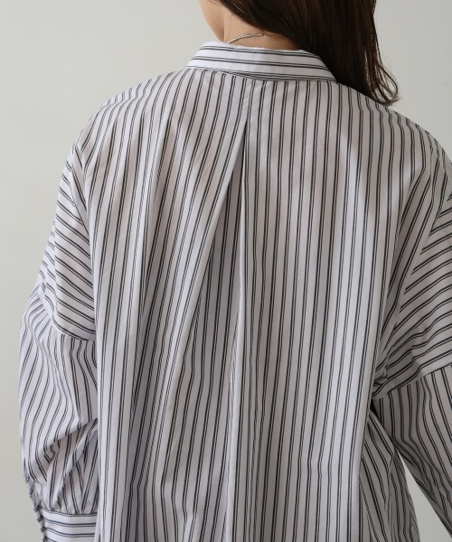 【セール】ストライプチュールフリルシャツ（Tシャツ/カットソー）｜Bou Jeloud（ブージュルード）