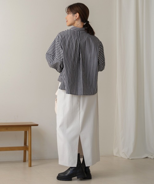 【セール】ストライプチュールフリルシャツ（Tシャツ/カットソー）｜Bou Jeloud（ブージュルード）