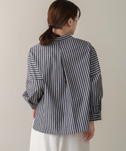 【セール】ストライプチュールフリルシャツ（Tシャツ/カットソー）｜Bou Jeloud（ブージュルード）