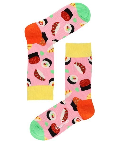 Happy Socks（ハッピーソックス）の「【JAPAN EDITION】Happy Socks SUSHI クルーソックス 11233133/10233133（ソックス/靴下・レディース・ピンク・M/L）」の2枚目の写真