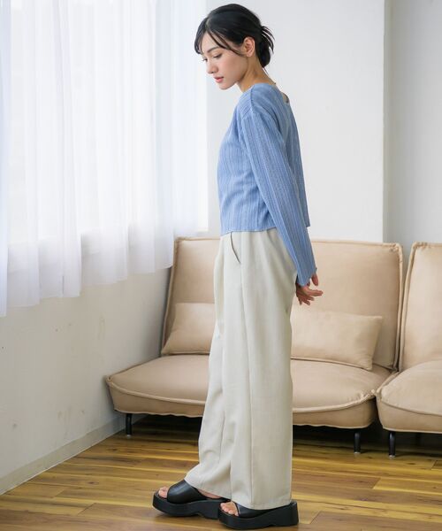 RETRO GIRL（レトロガール）の「スカシ柄カットカーデ（カーディガン/ボレロ・レディース・ブラック/ナチュラル/ブルー・FREE）」の11枚目の写真