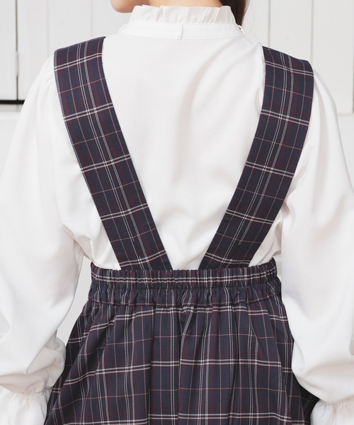 Honeys（ハニーズ）の「Ｖネックジャンスカ（ジャンパースカート・レディース・グレー系/ネイビー系/ブラウン系・SS/S/M/L/LL/3L）」の20枚目の写真