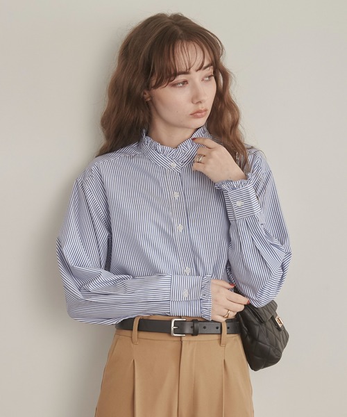 フリルカラーシャツ（シャツ/ブラウス）｜ANGIE（アンジー）の