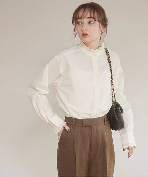 アンジーページ フリルカラーシャツ（シャツ/ブラウス）｜ANGIE（アンジー）の