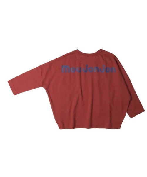 Moujonjon（ムージョンジョン）の「バックプリントロゴ刺繍ワイド長袖Tシャツ・ロンT（Tシャツ/カットソー・キッズ・オフホワイト/ネイビー/ワインレッド/グリーン・80/90/100/110/120/130/140）」の7枚目の写真
