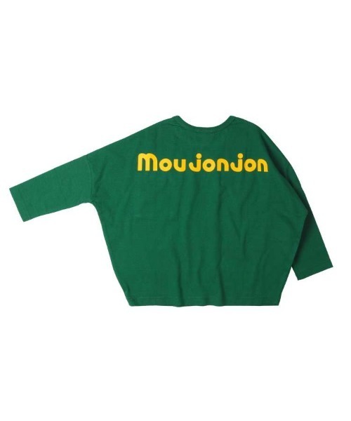 Moujonjon（ムージョンジョン）の「バックプリントロゴ刺繍ワイド長袖Tシャツ・ロンT（Tシャツ/カットソー・キッズ・オフホワイト/ネイビー/ワインレッド/グリーン・80/90/100/110/120/130/140）」の8枚目の写真
