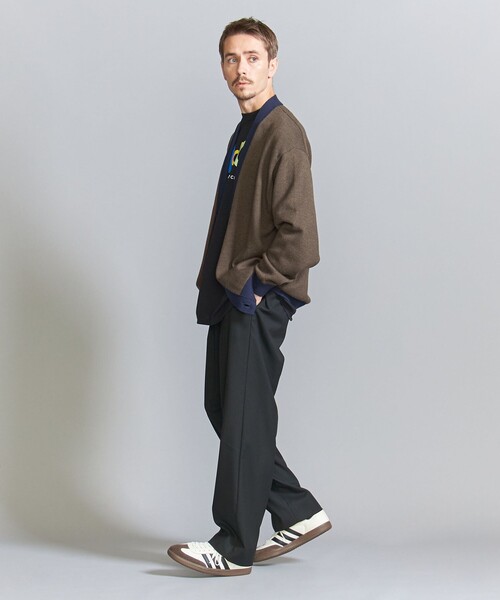 BEAUTY&YOUTH UNITED ARROWS(ビューティーアンドユースユナイテッドアローズ)の「メランジ トリム Vネック カーディガン ‐ウォッシャブル‐(カーディガン/ボレロ・メンズ・ダークグレー/ダークブラウン・L/M/S/XL)」の6枚目の写真