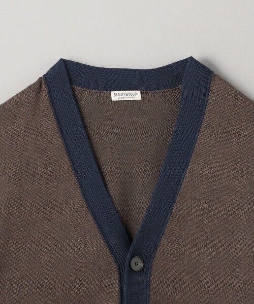 BEAUTY&YOUTH UNITED ARROWS(ビューティーアンドユースユナイテッドアローズ)の「メランジ トリム Vネック カーディガン ‐ウォッシャブル‐(カーディガン/ボレロ・メンズ・ダークグレー/ダークブラウン・L/M/S/XL)」の13枚目の写真