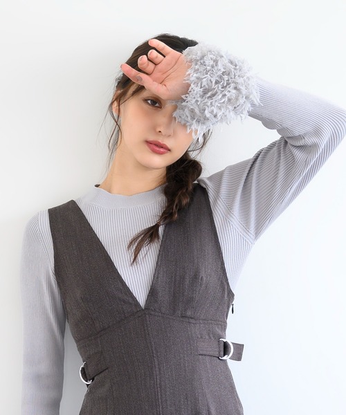 セール】フェザー袖リブニット/MM438309（ニット/セーター）｜MISCH