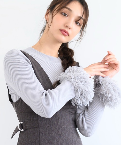 セール】フェザー袖リブニット/MM438309（ニット/セーター）｜MISCH