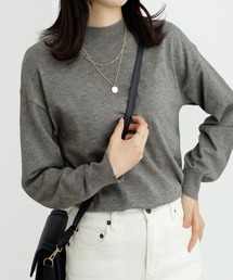 洗えるもちもちゆるシンプルニットプチハイネック