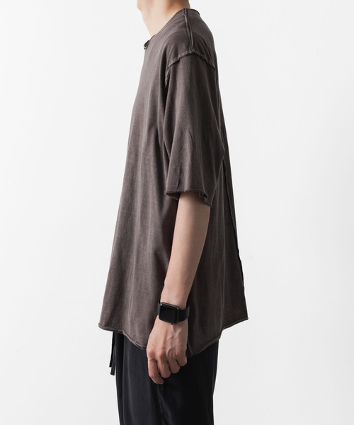 ATTACHMENT（アタッチメント）の「80/2 ピマコットンジャージー オーバーサイズド レイヤードS/S/ TEE / 80/2 PIMA CO JERSEY OVERSIZED LAYERED S/S TEE（Tシャツ/カットソー・メンズ・ホワイト/ブラック/ライトブラウン/ブラック系・1/3/2）」の15枚目の写真