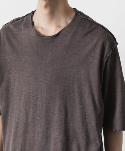 ATTACHMENT（アタッチメント）の「80/2 ピマコットンジャージー オーバーサイズド レイヤードS/S/ TEE / 80/2 PIMA CO JERSEY OVERSIZED LAYERED S/S TEE（Tシャツ/カットソー・メンズ・ホワイト/ブラック/ライトブラウン/ブラック系・1/3/2）」の17枚目の写真