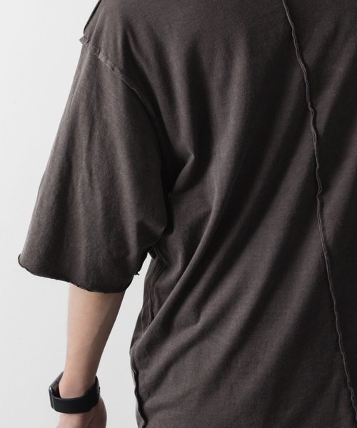 ATTACHMENT（アタッチメント）の「80/2 ピマコットンジャージー オーバーサイズド レイヤードS/S/ TEE / 80/2 PIMA CO JERSEY OVERSIZED LAYERED S/S TEE（Tシャツ/カットソー・メンズ・ホワイト/ブラック/ライトブラウン/ブラック系・1/3/2）」の19枚目の写真