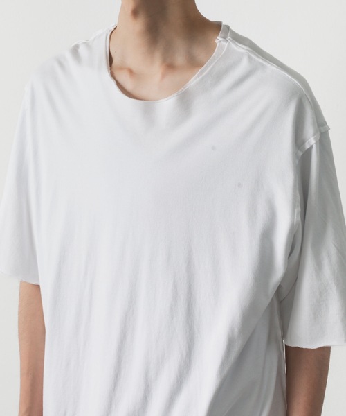 ATTACHMENT（アタッチメント）の「80/2 ピマコットンジャージー オーバーサイズド レイヤードS/S/ TEE / 80/2 PIMA CO JERSEY OVERSIZED LAYERED S/S TEE（Tシャツ/カットソー・メンズ・ホワイト/ブラック/ライトブラウン/ブラック系・1/3/2）」の9枚目の写真