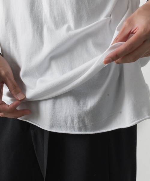 ATTACHMENT（アタッチメント）の「80/2 ピマコットンジャージー オーバーサイズド レイヤードS/S/ TEE / 80/2 PIMA CO JERSEY OVERSIZED LAYERED S/S TEE（Tシャツ/カットソー・メンズ・ホワイト/ブラック/ライトブラウン/ブラック系・1/3/2）」の10枚目の写真