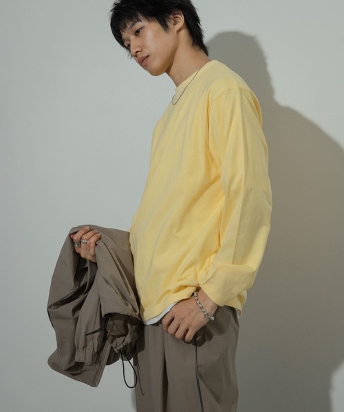 SENSE OF PLACE by URBAN RESEARCH（センスオブプレイスバイアーバンリサーチ）の「standard ロングスリーブカットソー（Tシャツ/カットソー・メンズ・ホワイト/イエロー/ブルー・MEDIUM/LARGE）」の4枚目の写真
