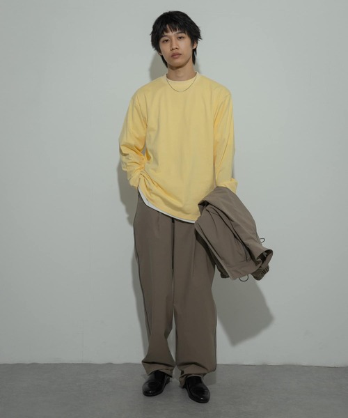 SENSE OF PLACE by URBAN RESEARCH（センスオブプレイスバイアーバンリサーチ）の「standard ロングスリーブカットソー（Tシャツ/カットソー・メンズ・ホワイト/イエロー/ブルー・MEDIUM/LARGE）」の6枚目の写真